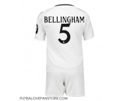 Real Madrid Jude Bellingham #5 Domáci Detský futbalový dres 2024-25 Krátky Rukáv (+ trenírky)